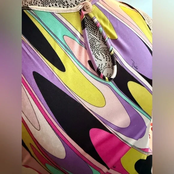 Emilio Pucci Multicolor Sleeveless 100% Viscose Dress - Picture 3 of 3